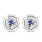 Kolczyki ze srebra próbe 925 z tanzanitem klasy AAA