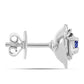 Kolczyki ze srebra próbe 925 z tanzanitem klasy AAA