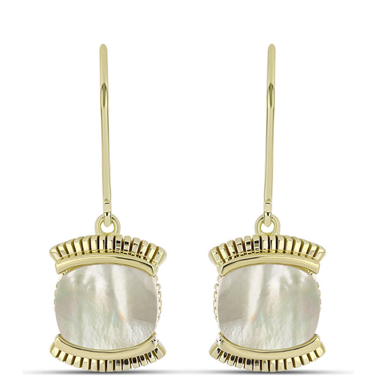 Kolczyki srebrne pozłacane z matką pereł