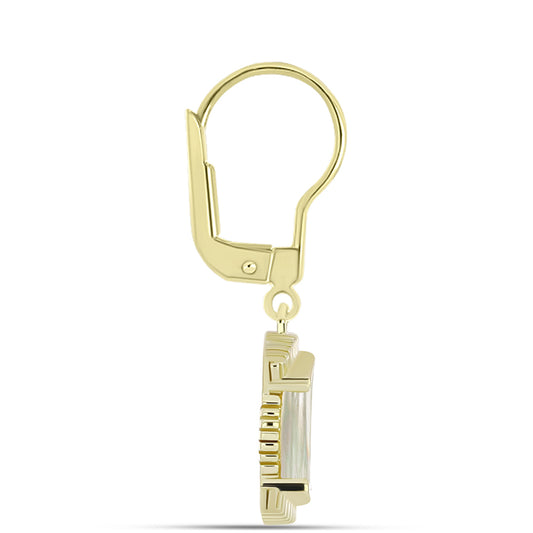 Kolczyki srebrne pozłacane z matką pereł