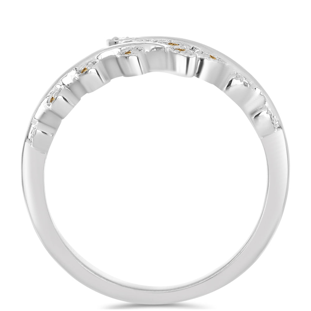 Pierścionek ze srebra próby 925 z szampańskim mossanitem 2 