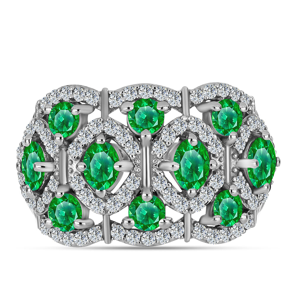 Pierścionek ze srebra próby 925 z Granatem Kijani 1 