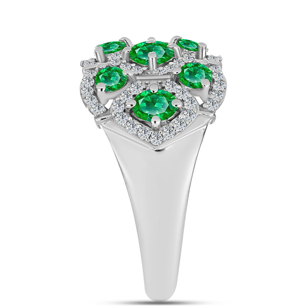 Pierścionek ze srebra próby 925 z Granatem Kijani