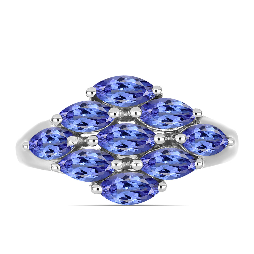 Pierścionek ze srebra próby 925 z tanzanitem klasy AAA 1 