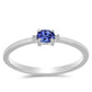 Pierścionek ze srebra próby 925 z tanzanitem klasy AAA i białym topazem