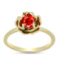 Pierścionek srebrny pozłacany z czerwonym opalem etiopskim