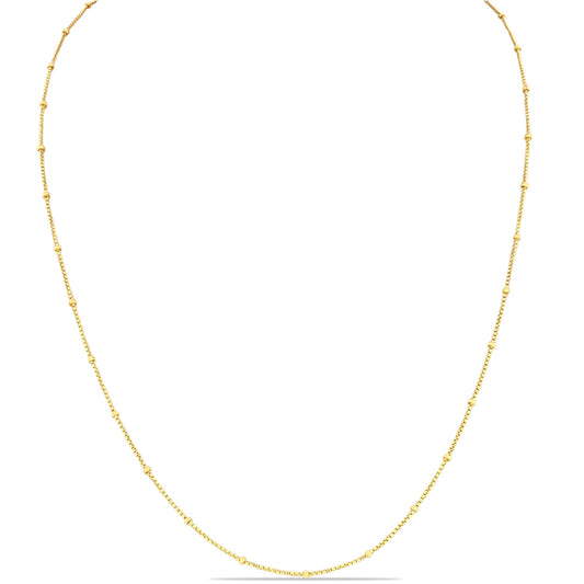 Łańcuszek srebrny pozłacany