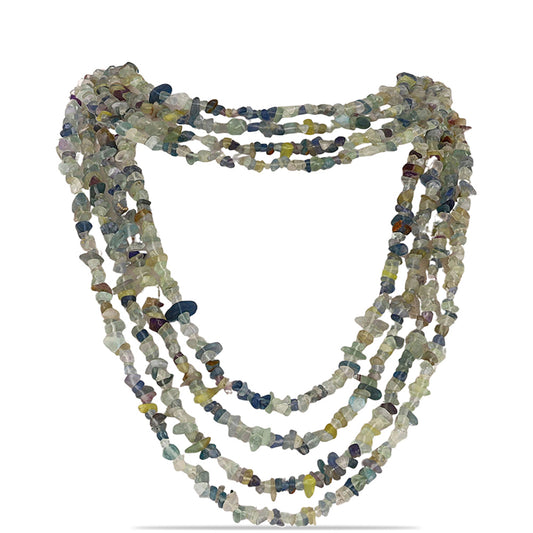 Naszyjnik bryłka z fluorytem Zebra