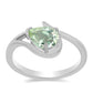 Pierścionek ze srebra próby 925 z zielonym ametystem