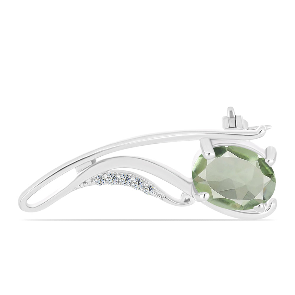 ze srebra próby 925 z zielonym ametystem i białym topazem 1 