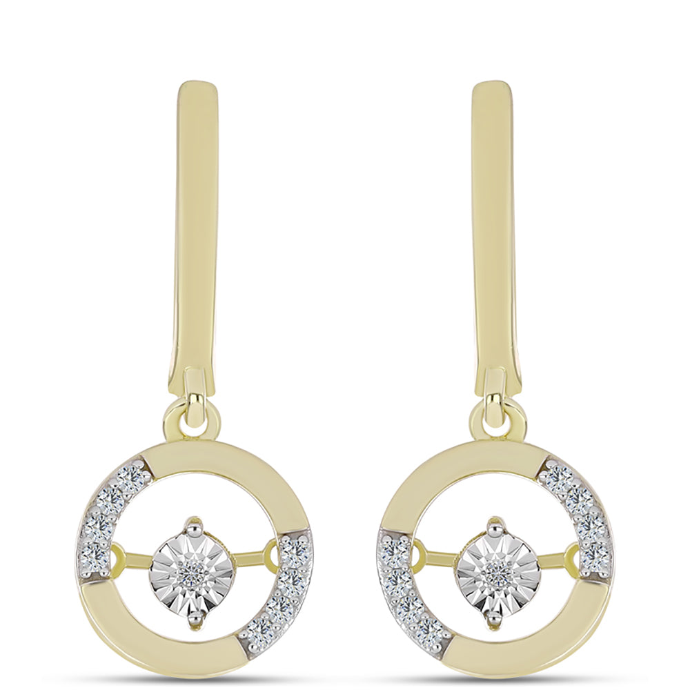 Kolczyki srebrne pozłacane z białym diamentem i białym topazem 1 