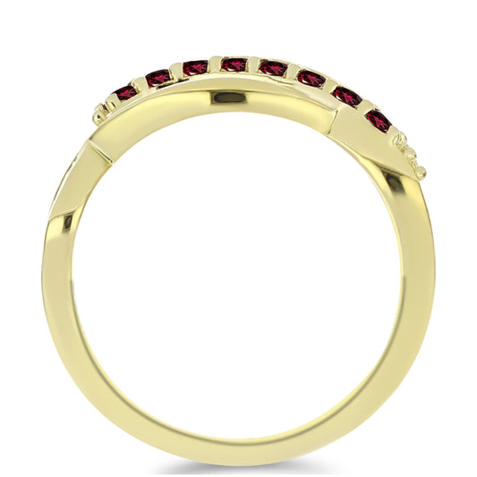 Pierścionek srebrny pozłacany z granatem rodolitem