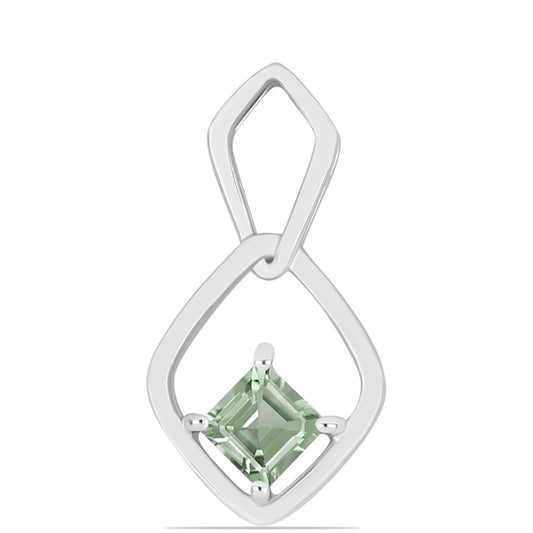 Zawieszka ze srebra próba 925 z zielonym ametystem