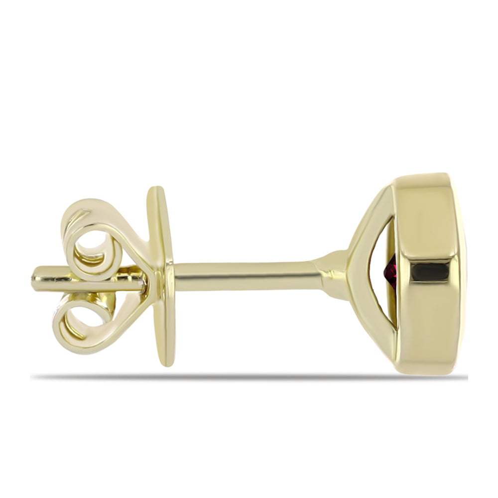 Kolczyki srebrne pozłacane z granatem rodolitem 2 