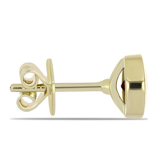 Kolczyki srebrne pozłacane z granatem rodolitem