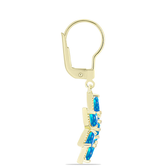 Kolczyki srebrne pozłacane z rajskim opalem etiopskim