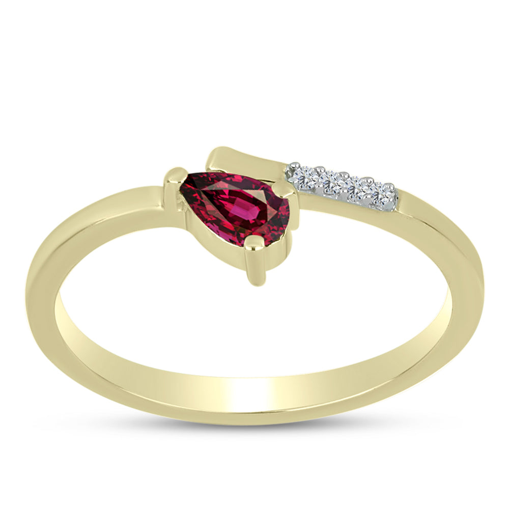 Pierścionek srebrny pozłacany z granatem rodolitem i białym topazem