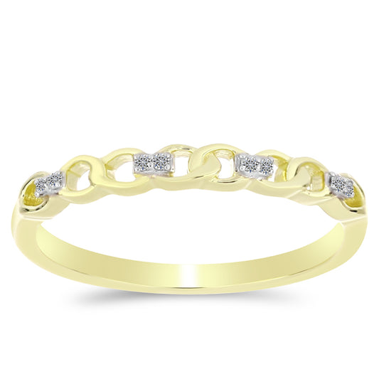 Pierścionek srebrny pozłacany z białym diamentem