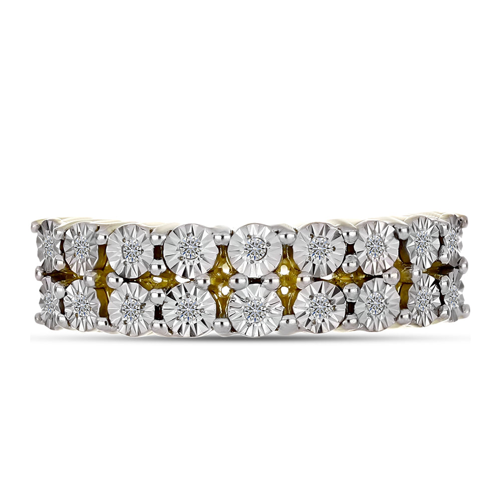 Pierścionek srebrny pozłacany z białym diamentem 1 