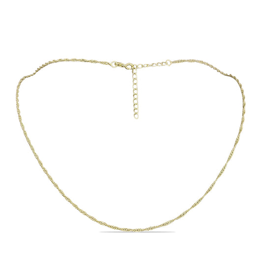 Łańcuszek srebrny pozłacany ( Naszyjnik )