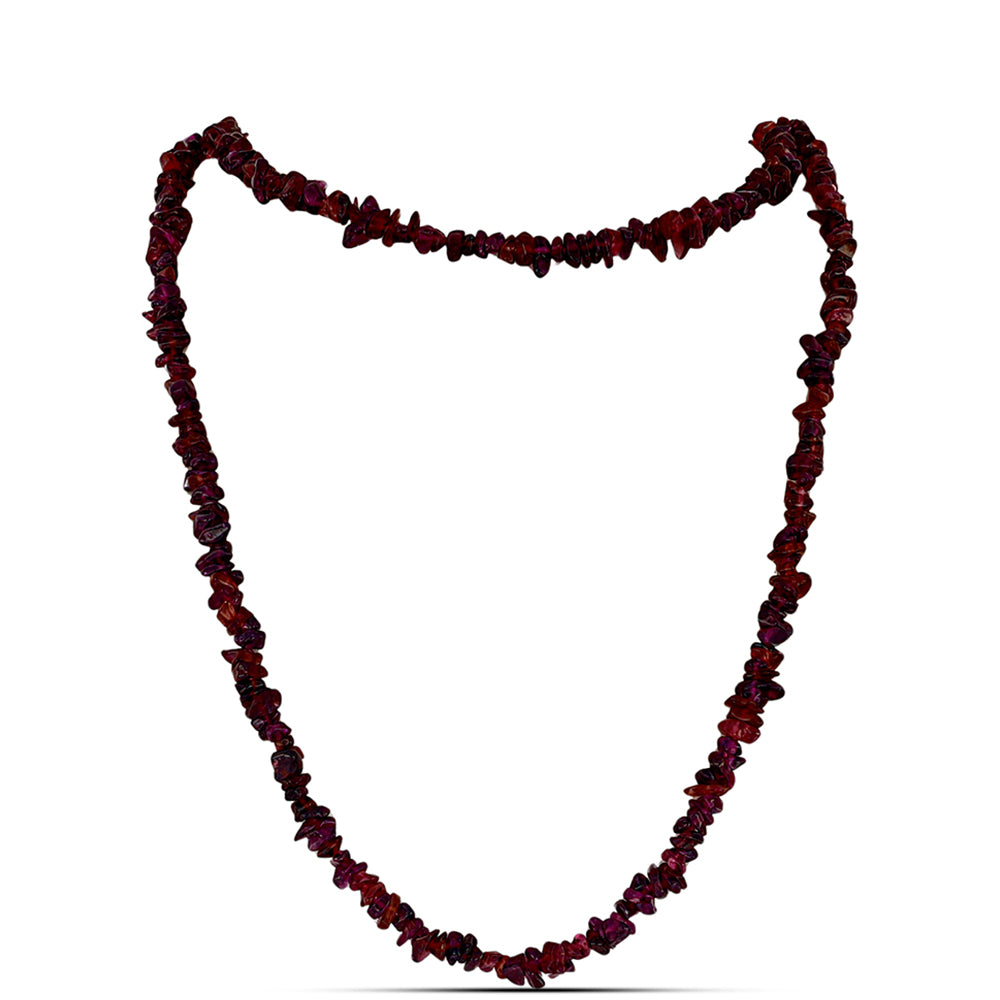 Zestaw bryłka z granatem rodolitem ( Naszyjnik+Bransoletka )