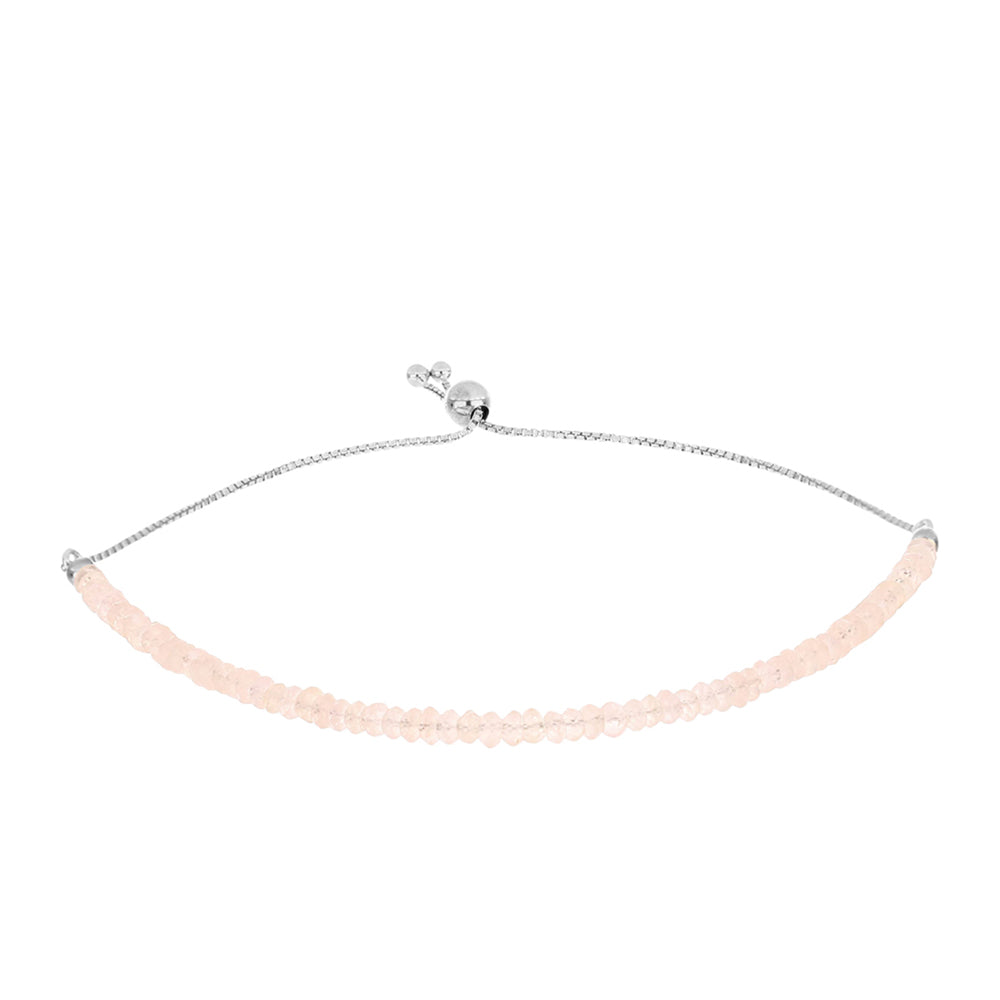 Bransoletka ze srebra próba 925 z morganitem 1 