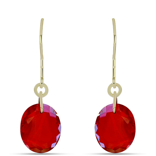 Kolczyki srebrne pozłacane z czerwonym agatem