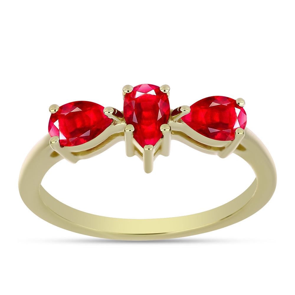 Pierścionek srebrny pozłacany z czerwonym agatem 3 