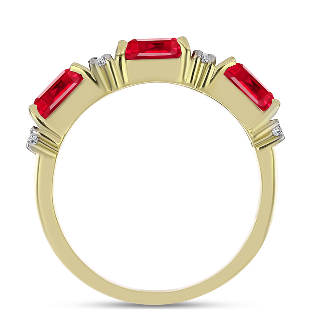 Pierścionek srebrny pozłacany z czerwonym agatem i białym topazem