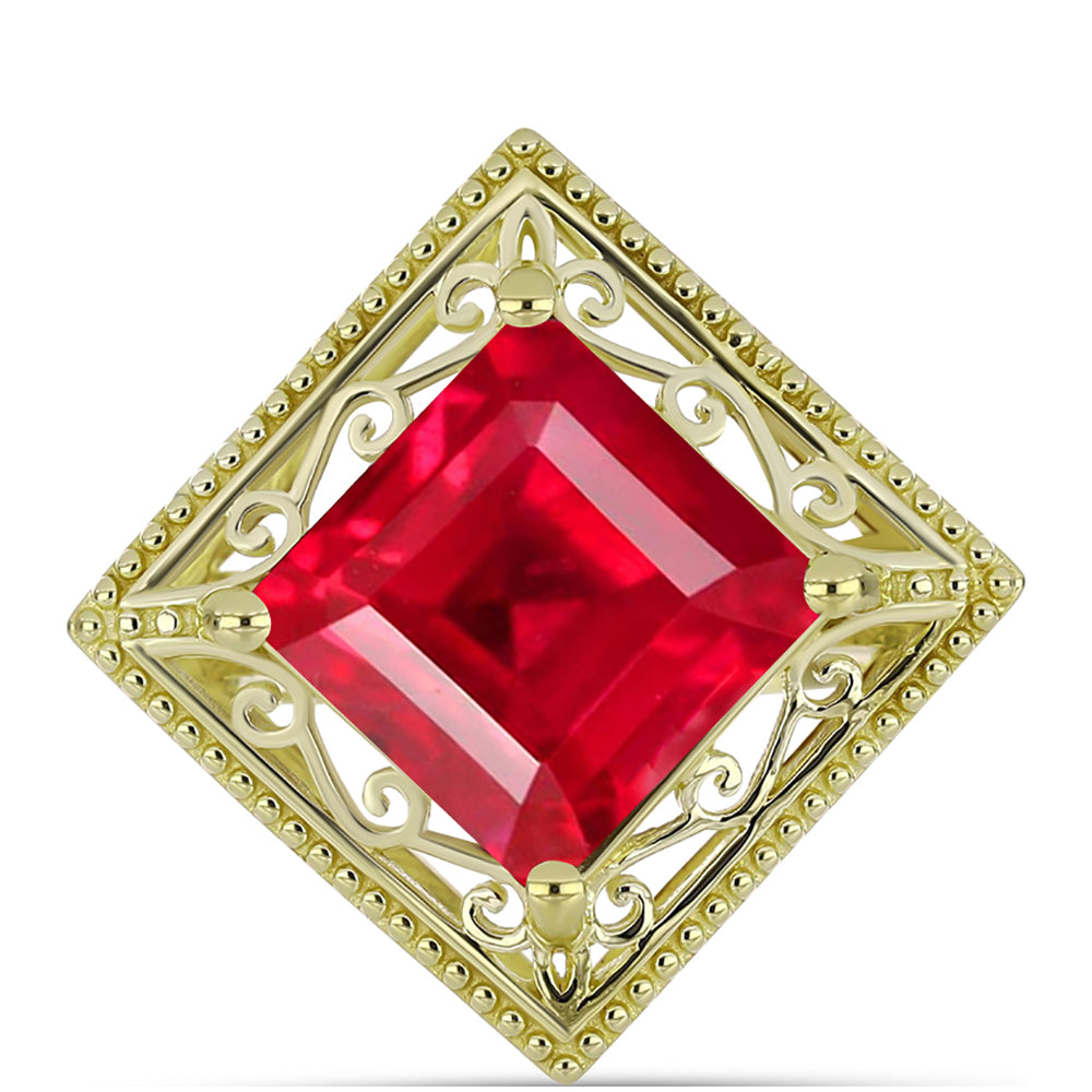 Pierścionek srebrny pozłacany z czerwonym agatem 1 