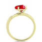 Pierścionek srebrny pozłacany z czerwonym agatem