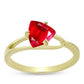 Pierścionek srebrny pozłacany z czerwonym agatem