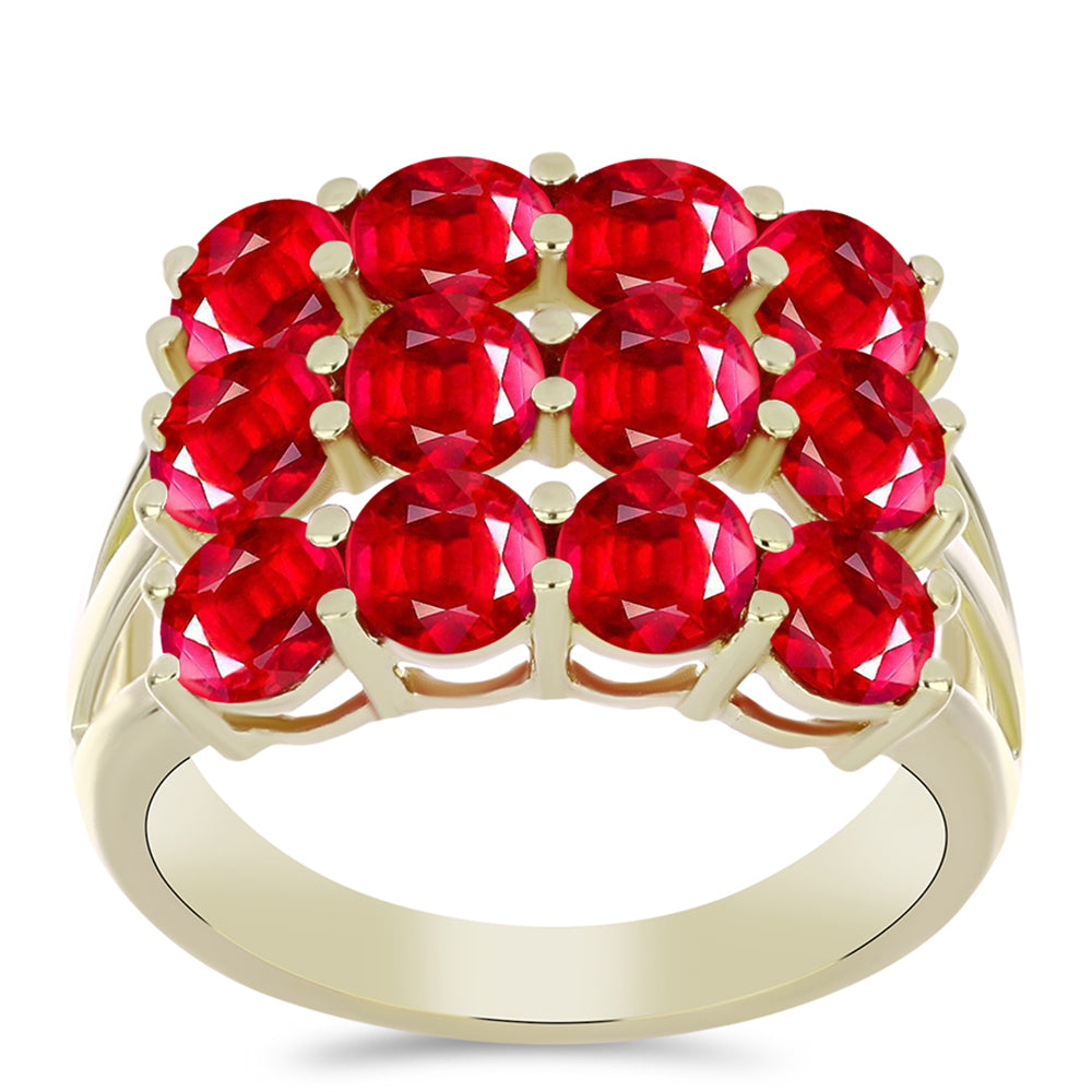 Pierścionek srebrny pozłacany z czerwonym agatem 3 