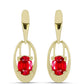Kolczyki srebrne pozłacane z czerwonym agatem