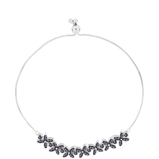 Bransoletka ze srebra próba 925 z brazylijskim kwarcem zielonym