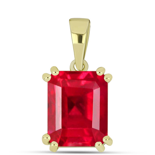 Zawieszka srebrna pozłacana z czerwonym agatem