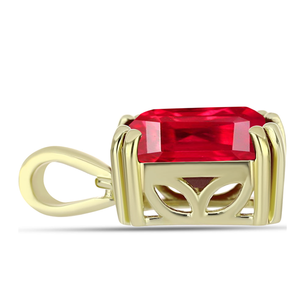 Zawieszka srebrna pozłacana z czerwonym agatem