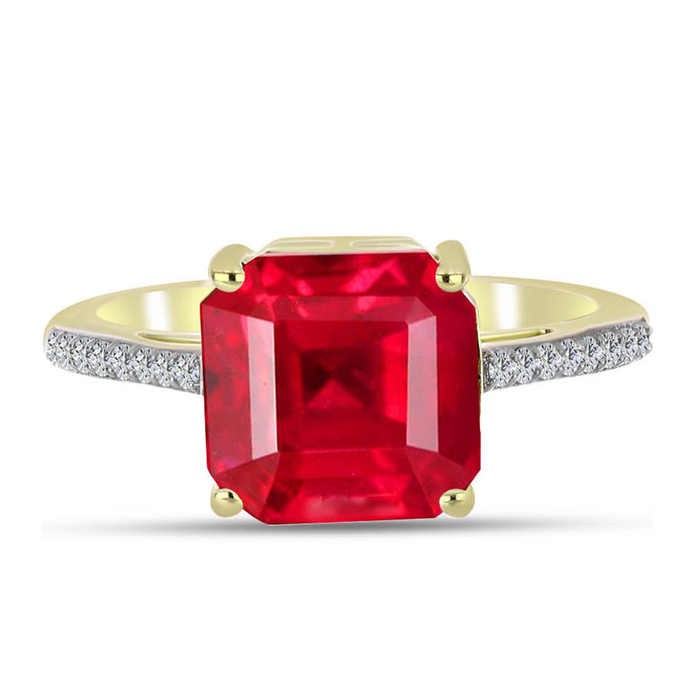 Pierścionek srebrny pozłacany z czerwonym agatem i białym topazem