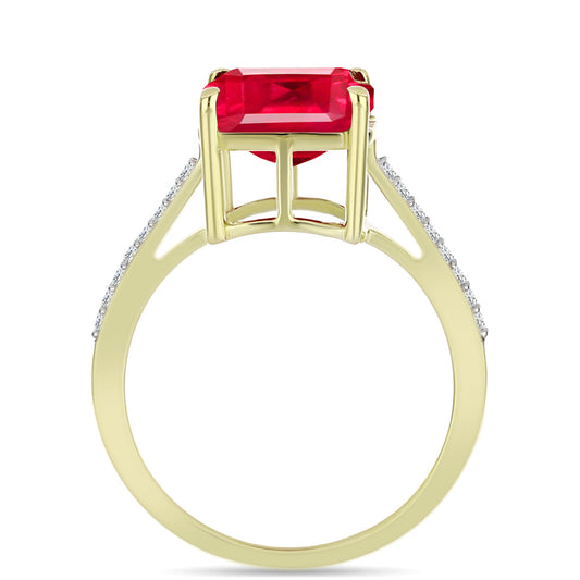 Pierścionek srebrny pozłacany z czerwonym agatem i białym topazem