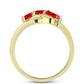 Pierścionek srebrny pozłacany z czerwonym agatem