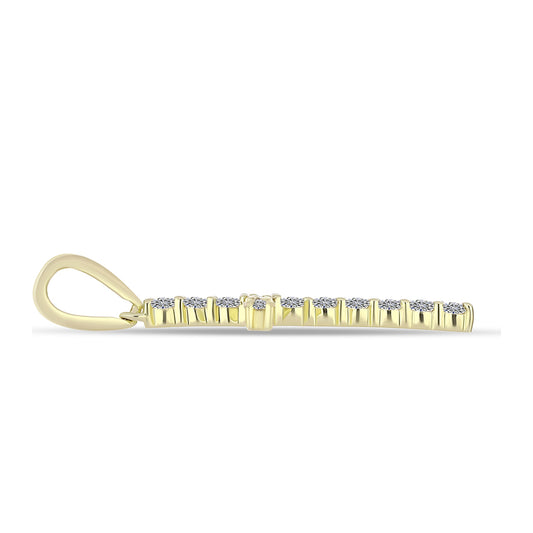 Zawieszka srebrna pozłacana z certyfikowanym diamentem hodowanym w laboratorium