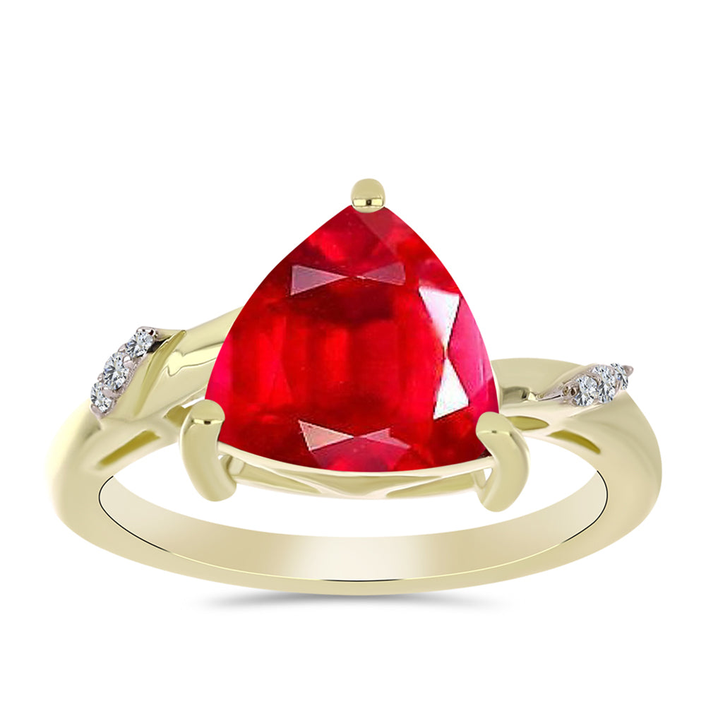 Pierścionek srebrny pozłacany z czerwonym agatem i białym topazem 3 