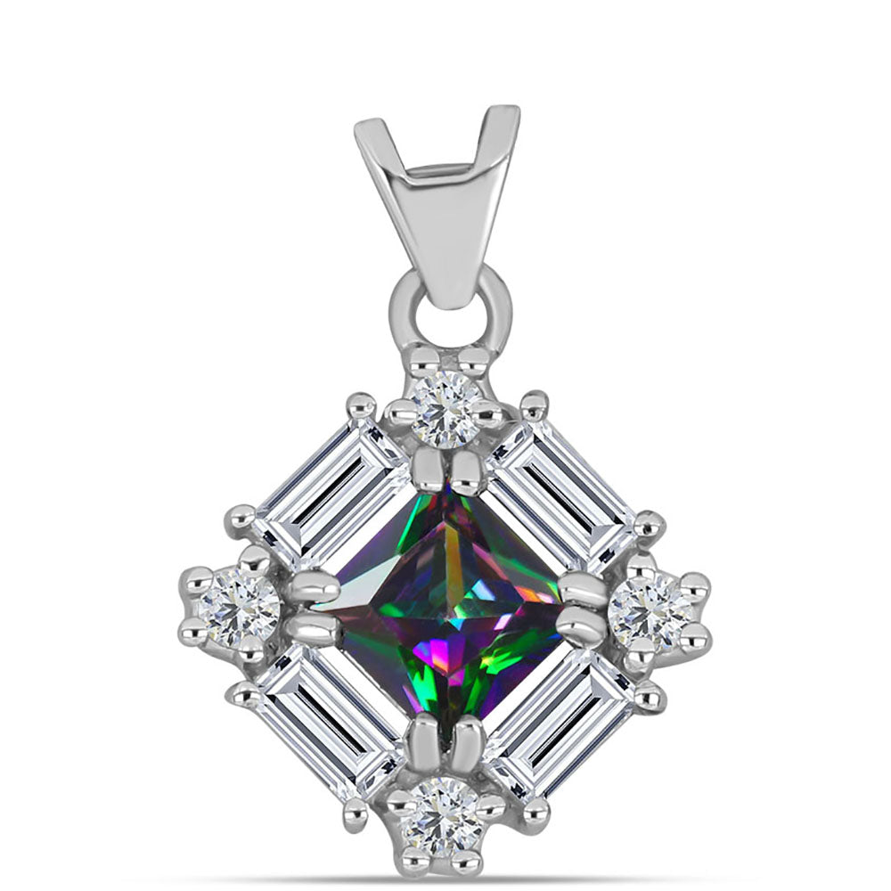 Zawieszka ze srebra próba 925 z białym topazem