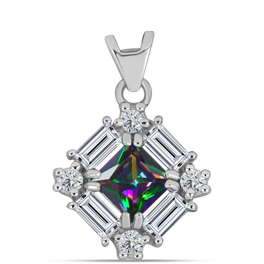 Zawieszka ze srebra próba 925 z białym topazem