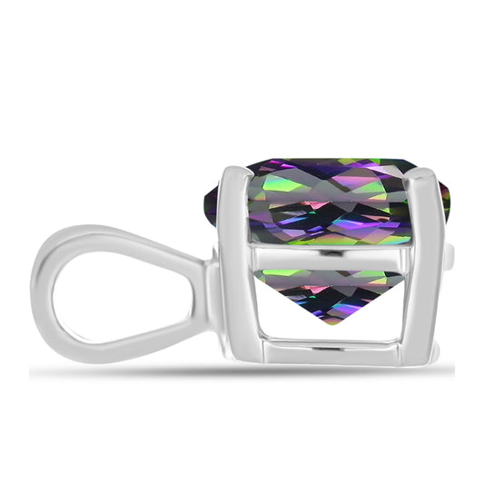 Zawieszka ze srebra próba 925 z brazylijskim kwarcem zielonym