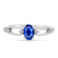 Pierścionek ze srebra próby 925 z australijskim niebieskim szafirem i białym topazem