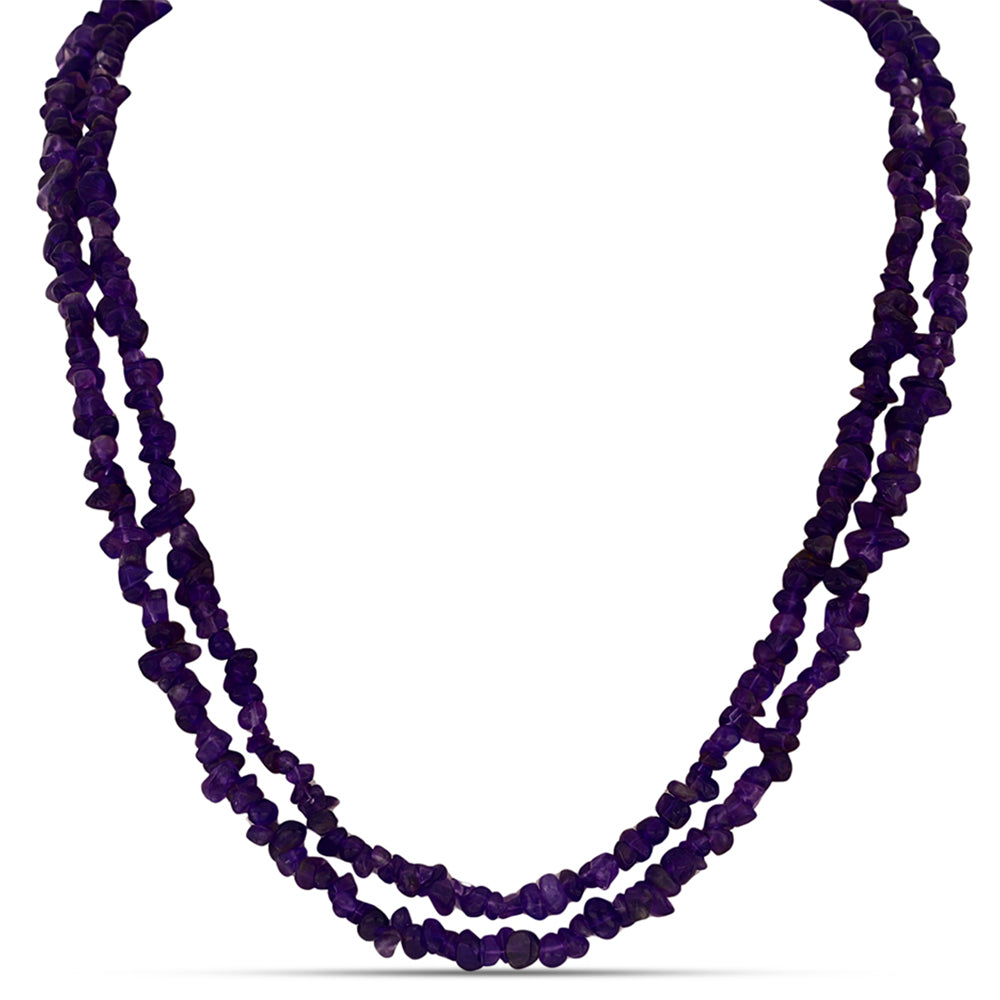 Zestaw bryłka z purpurowym agatem ( Naszyjnik+Bransoletka )