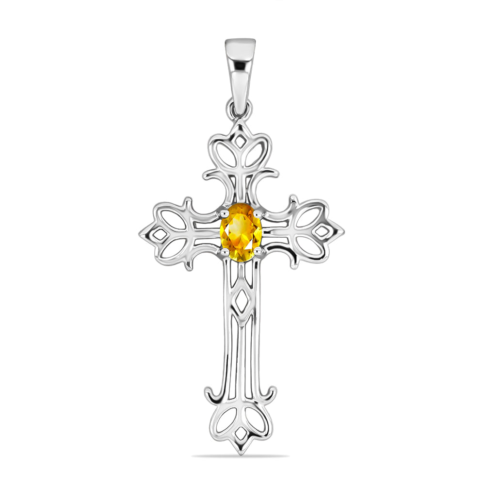 Zawieszka ze srebra próba 925 z cytrynem rio golden