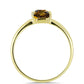 Pierścionek srebrny pozłacany z koniakowym kwarcem