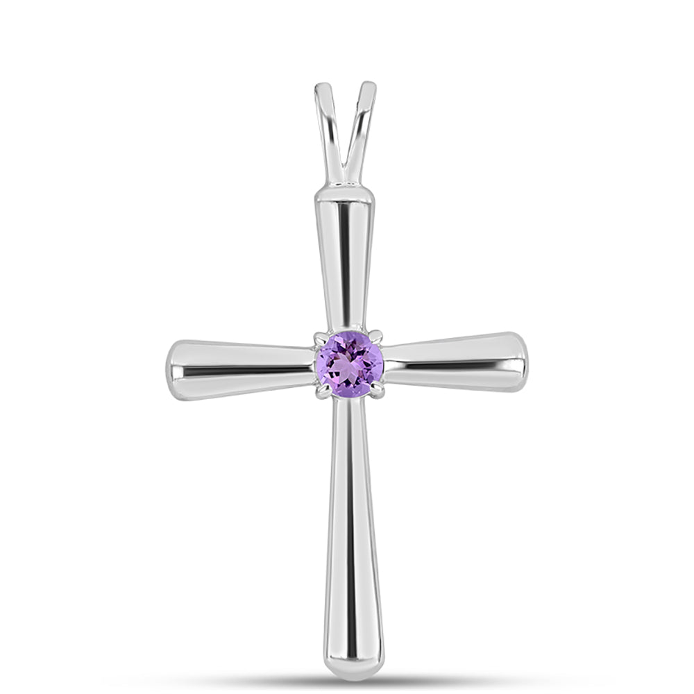 Zawieszka ze srebra próba 925 z ametystem rose de france 1 